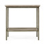 Rustic Grey Square End Table with Iron Base