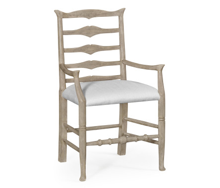 Casual Ladder Back Arm Chair