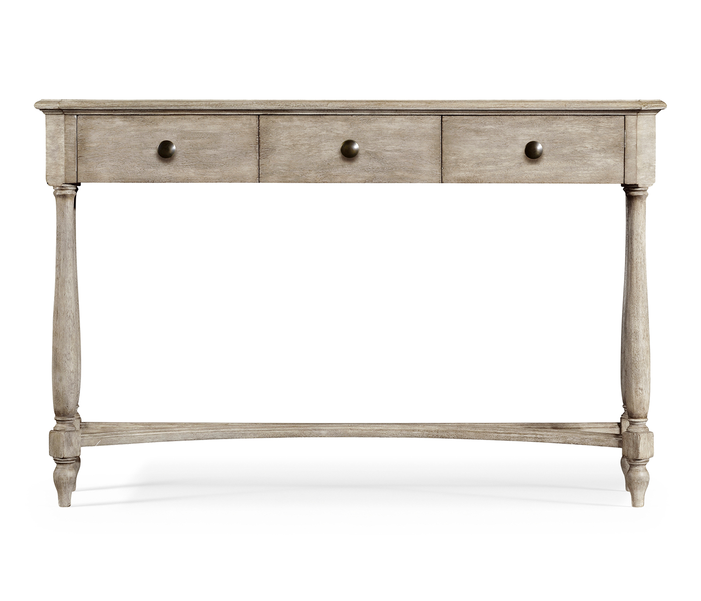 Rustic Grey Three Drawer Large Console Table