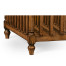 Country Walnut Rectangular Coffee Table with Magazine Rack