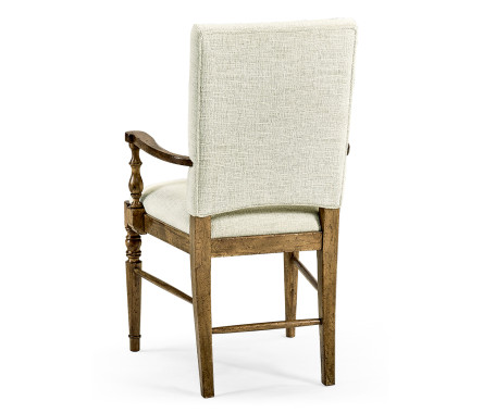 Casual Upholstered Dining Arm Chair