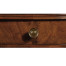 Demilune console table of drawer in antique mahogany