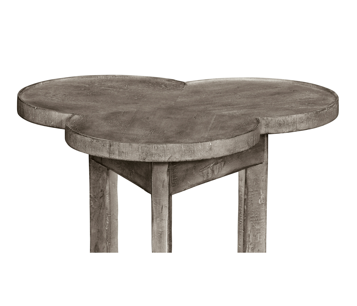 Trefoil Side Table in Antique Dark Grey