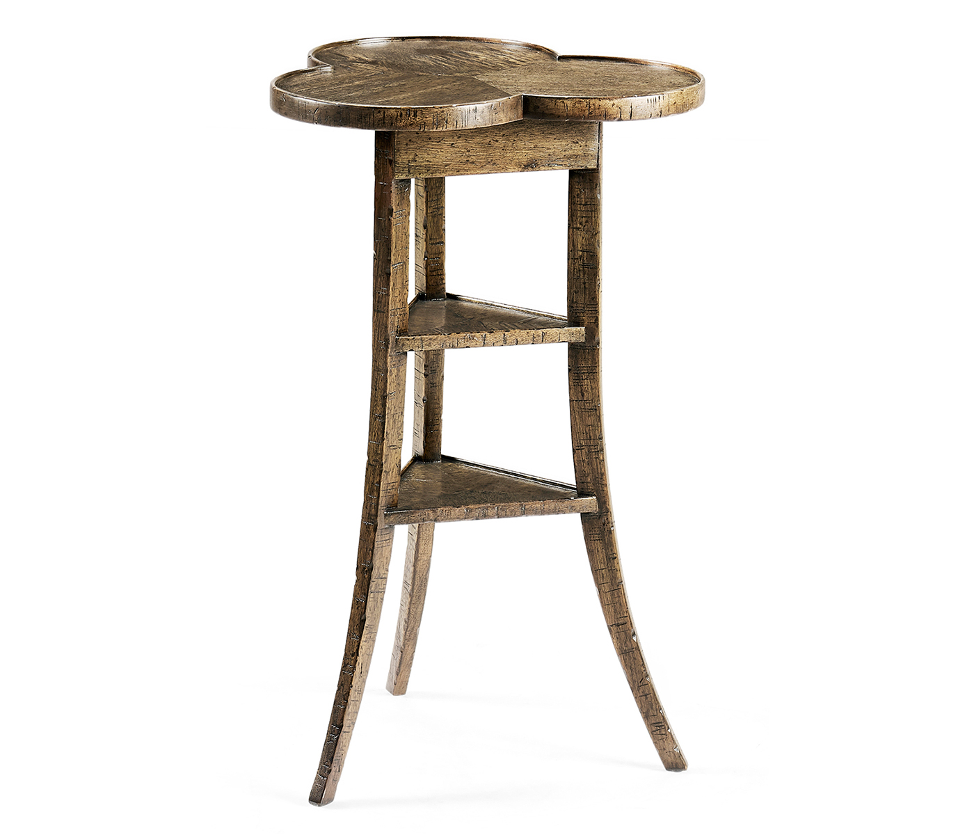 Trefoil Side Table in Medium Driftwood