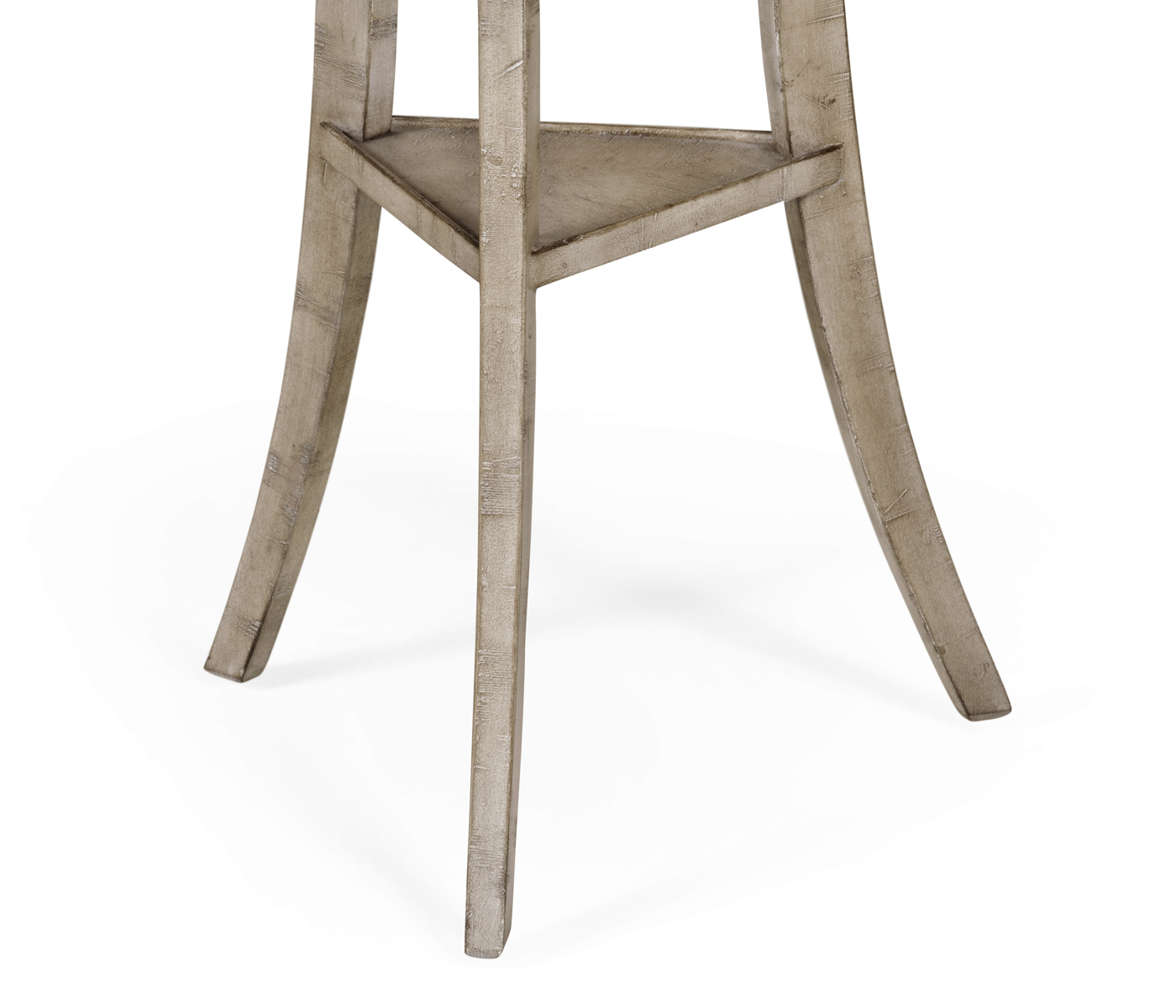 Trefoil Side Table with Rustic Grey