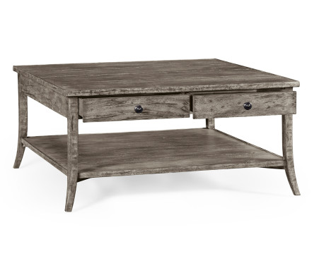 Square Coffee Table in Antique Dark Grey
