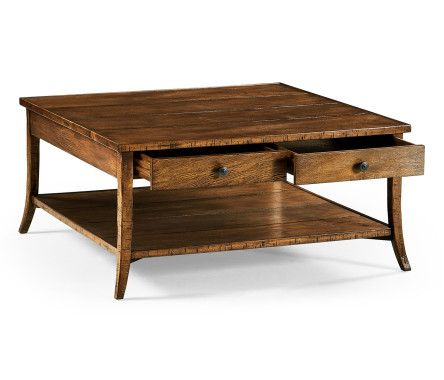 Square Coffee Table in Country Walnut