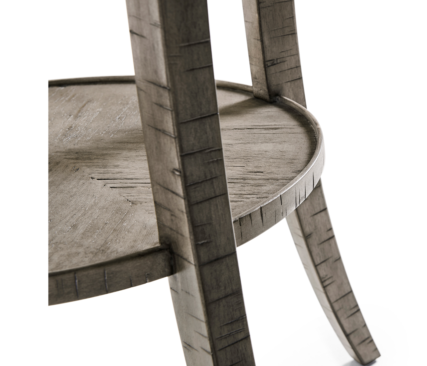 Quatrefoil Lamp Table in Antique Dark Grey