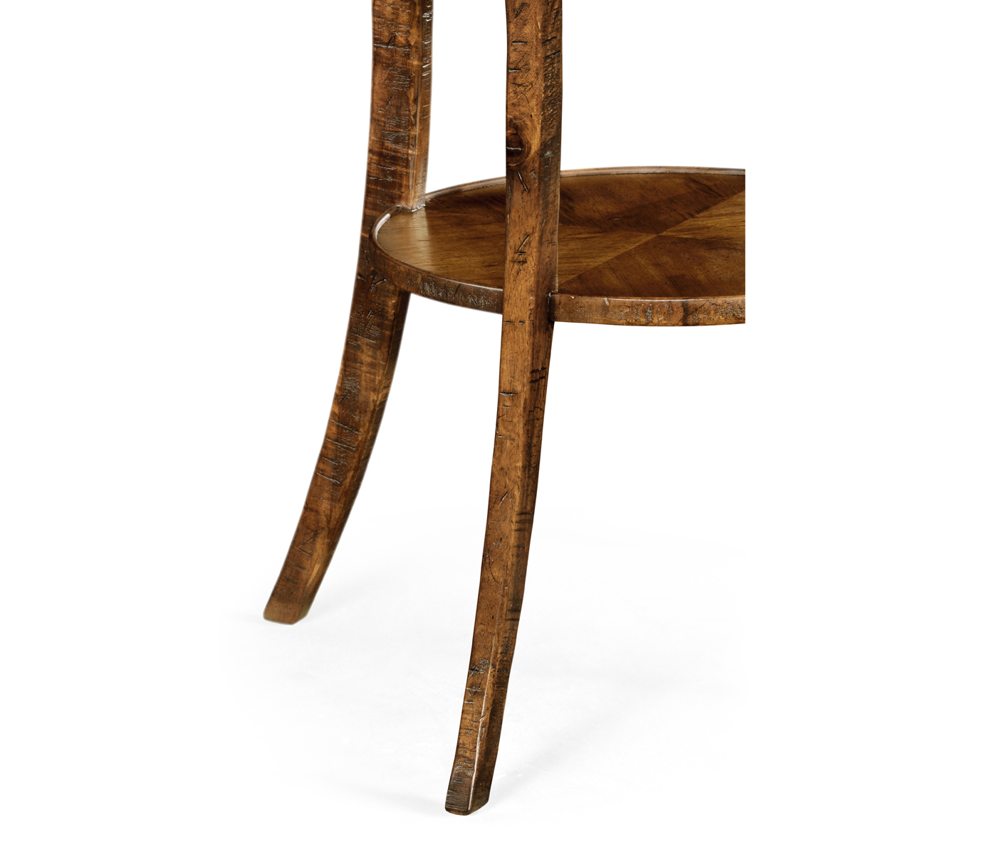 Quatrefoil Lamp Table in Country Walnut