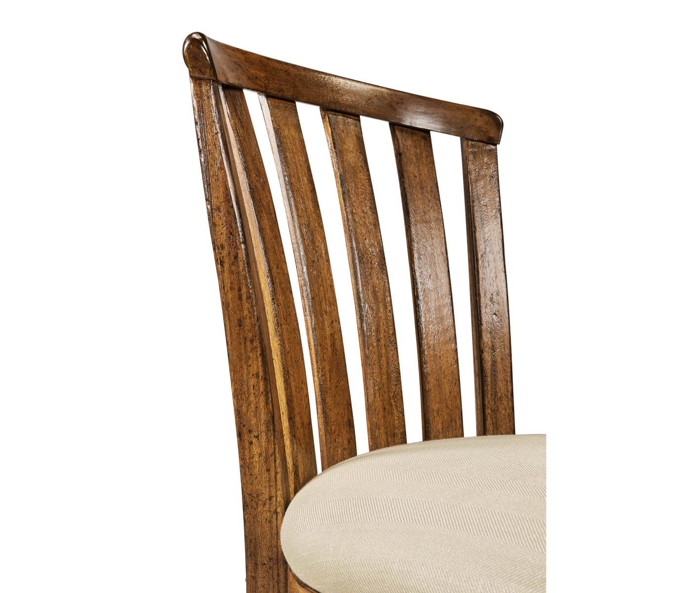 Casual Slat Upholstered Side Chair