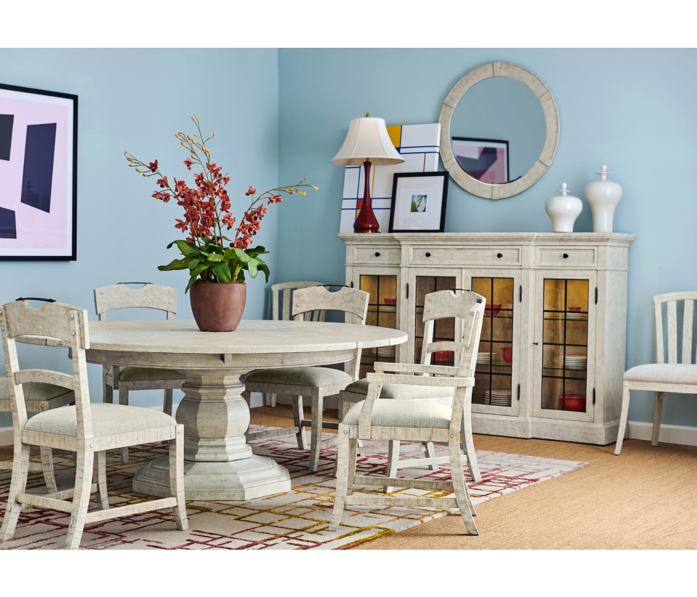 Casual Slat Upholstered Side Chair