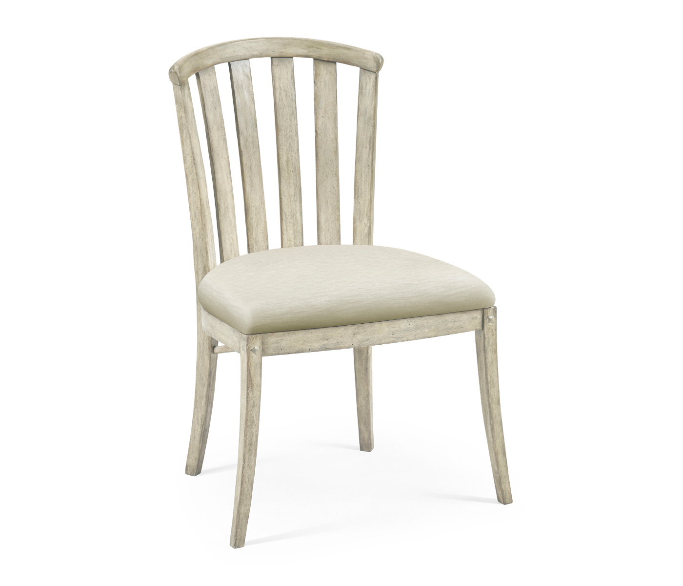 Casual Slat Upholstered Side Chair