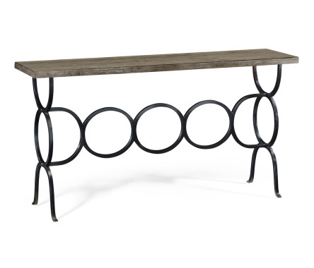 Casual Console Table with Iron Base