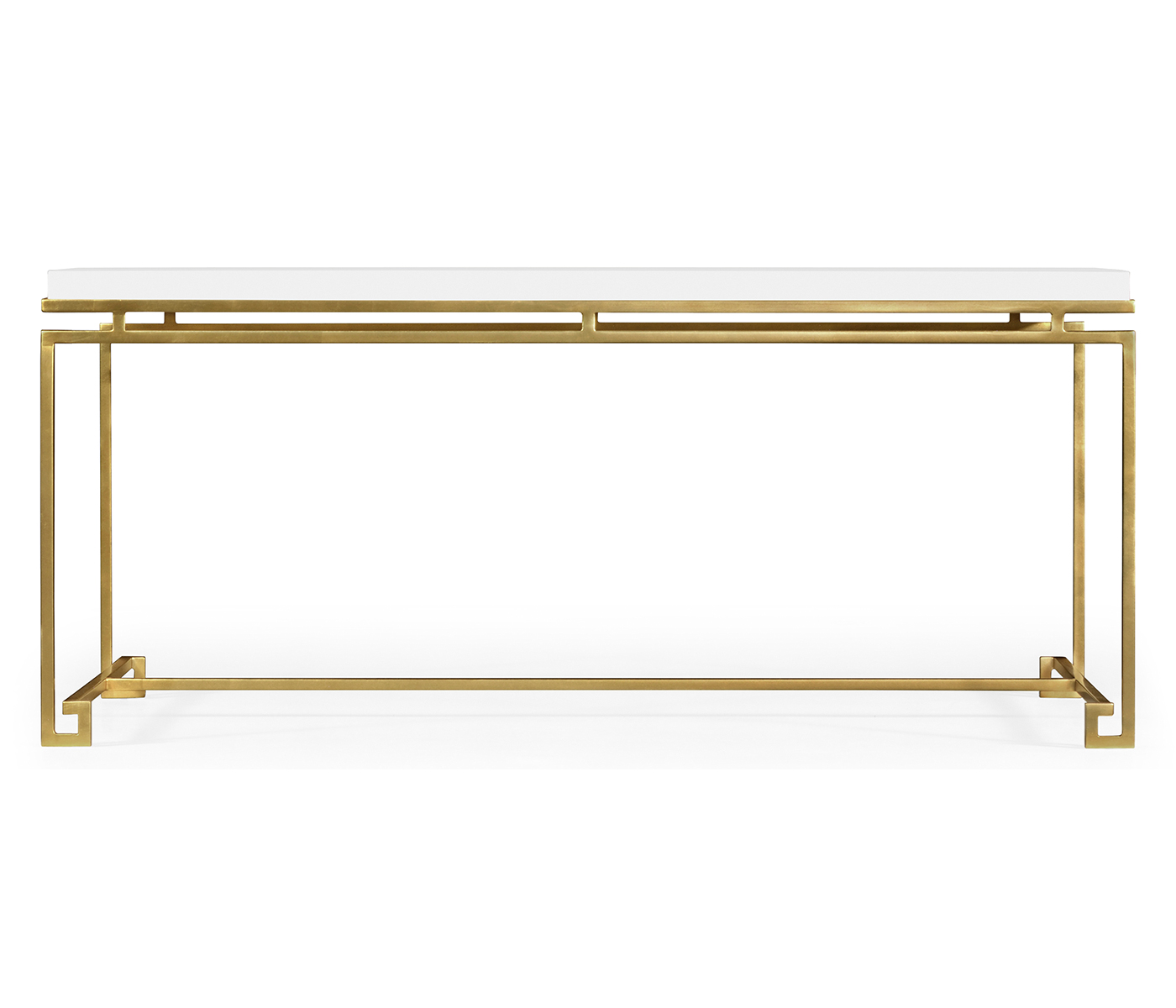 Gilded Iron Rectangular Coffee Table with Biancaneve Top