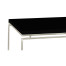 Silver Iron Rectangular Coffee Table with Smoky Black Top