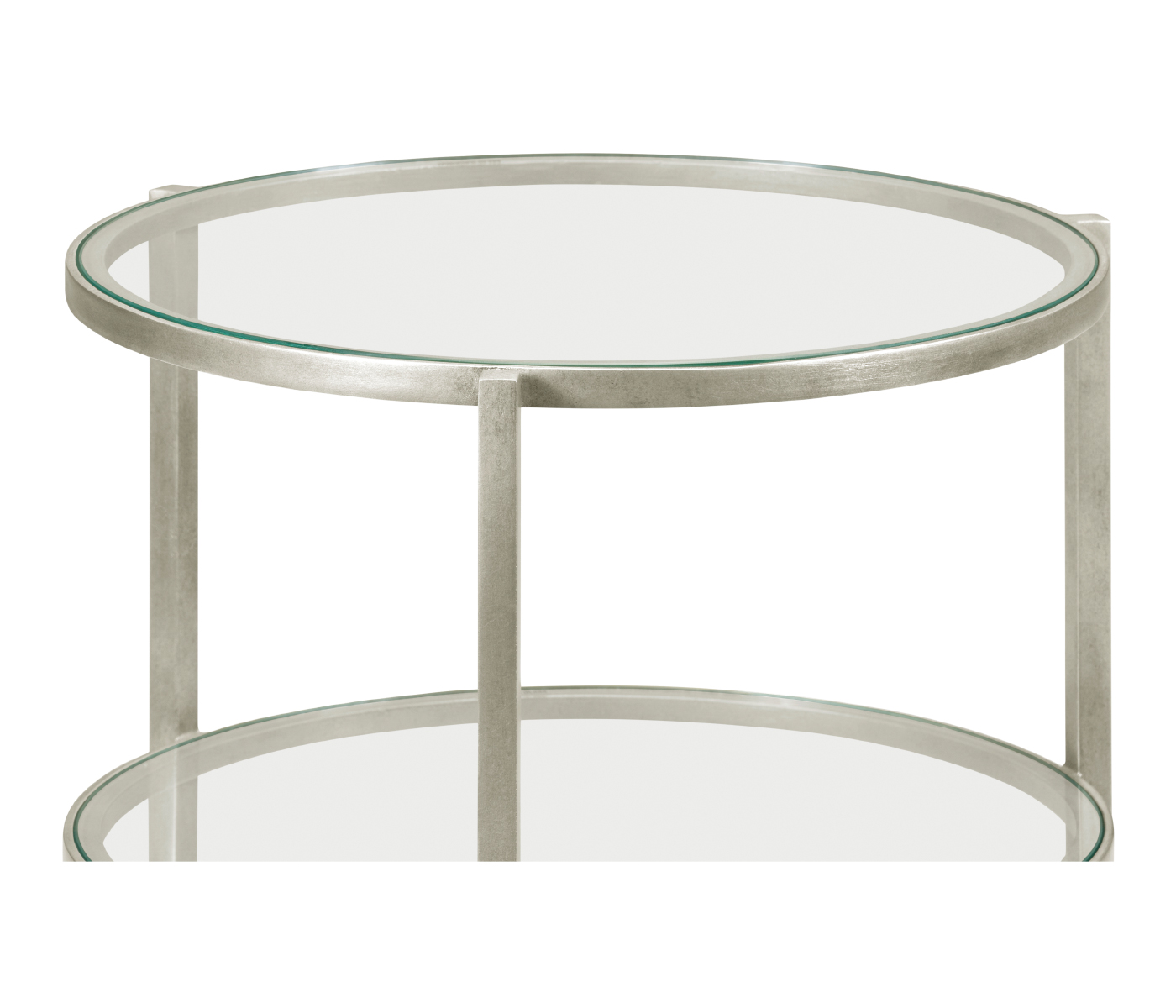 Silver iron end table