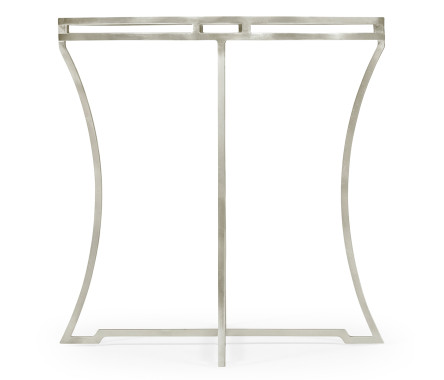 Silver Iron Round Side Table with An Antique Glass Top