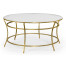 Gilded Iron Round Coffee Table with An Antique Glass Top