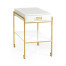 Gilded Iron End Table with Biancaneve Drawer