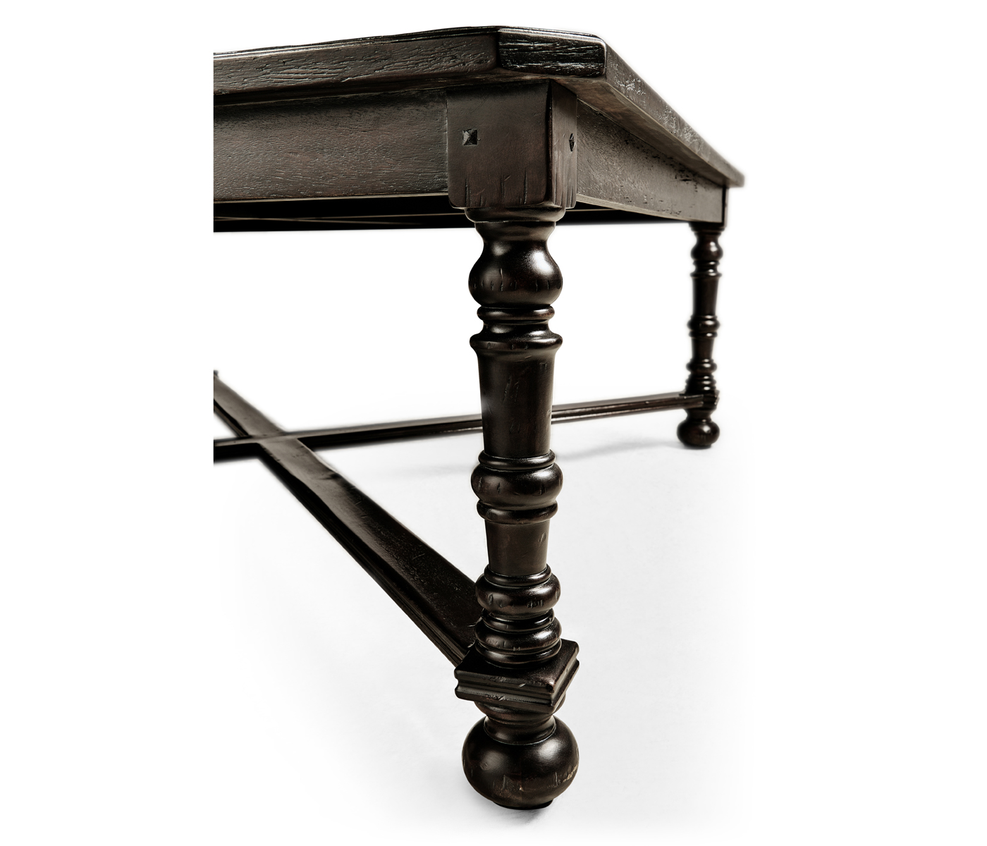 Dark Ale Large Square Parquet Coffee Table