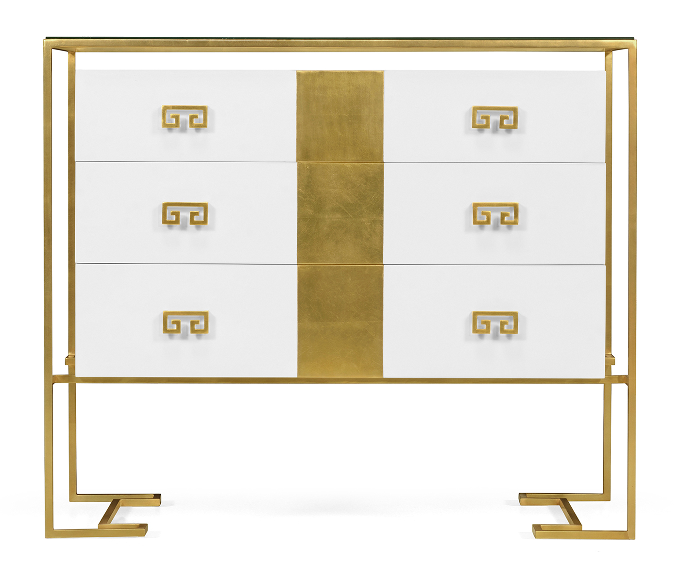 Gilded Iron Chest of Drawers in Biancaneve
