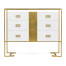 Gilded Iron Chest of Drawers in Biancaneve