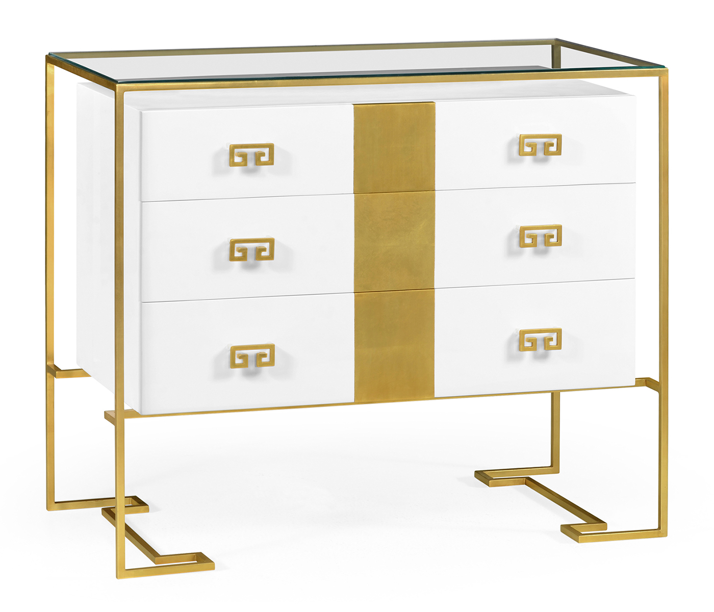 Gilded Iron Chest of Drawers in Biancaneve