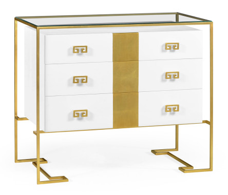 Gilded Iron Chest of Drawers in Biancaneve