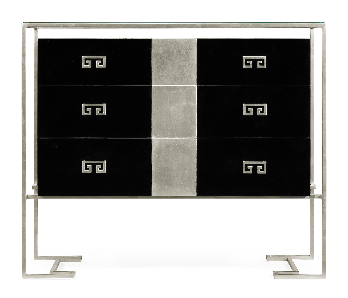 Silver Iron Chest of Drawers in Smoky Black