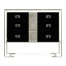 Silver Iron Chest of Drawers in Smoky Black