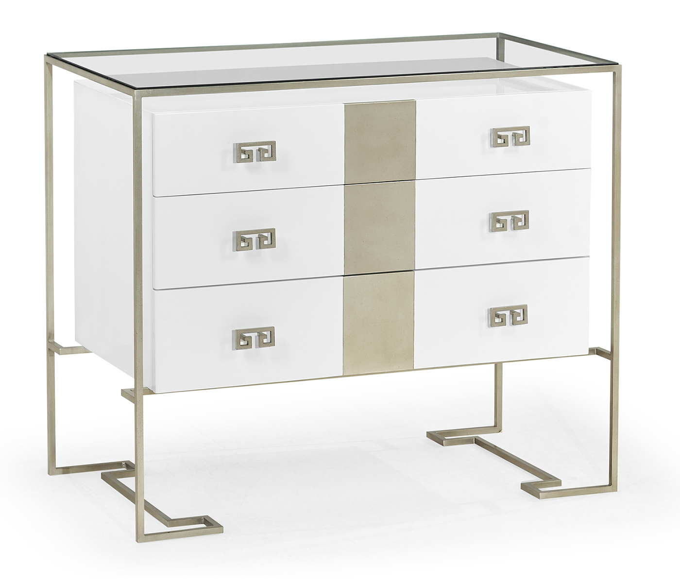 Silver Iron Chest of Drawers in Biancaneve