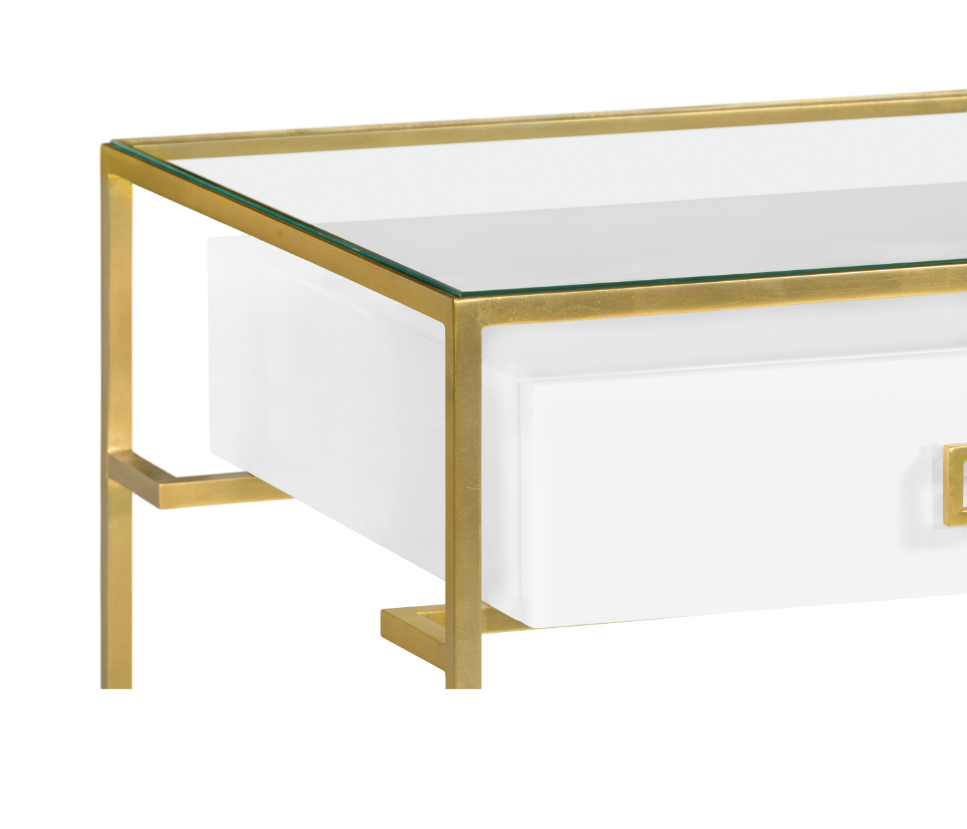 Gilded Iron Side Table in Biancaneve