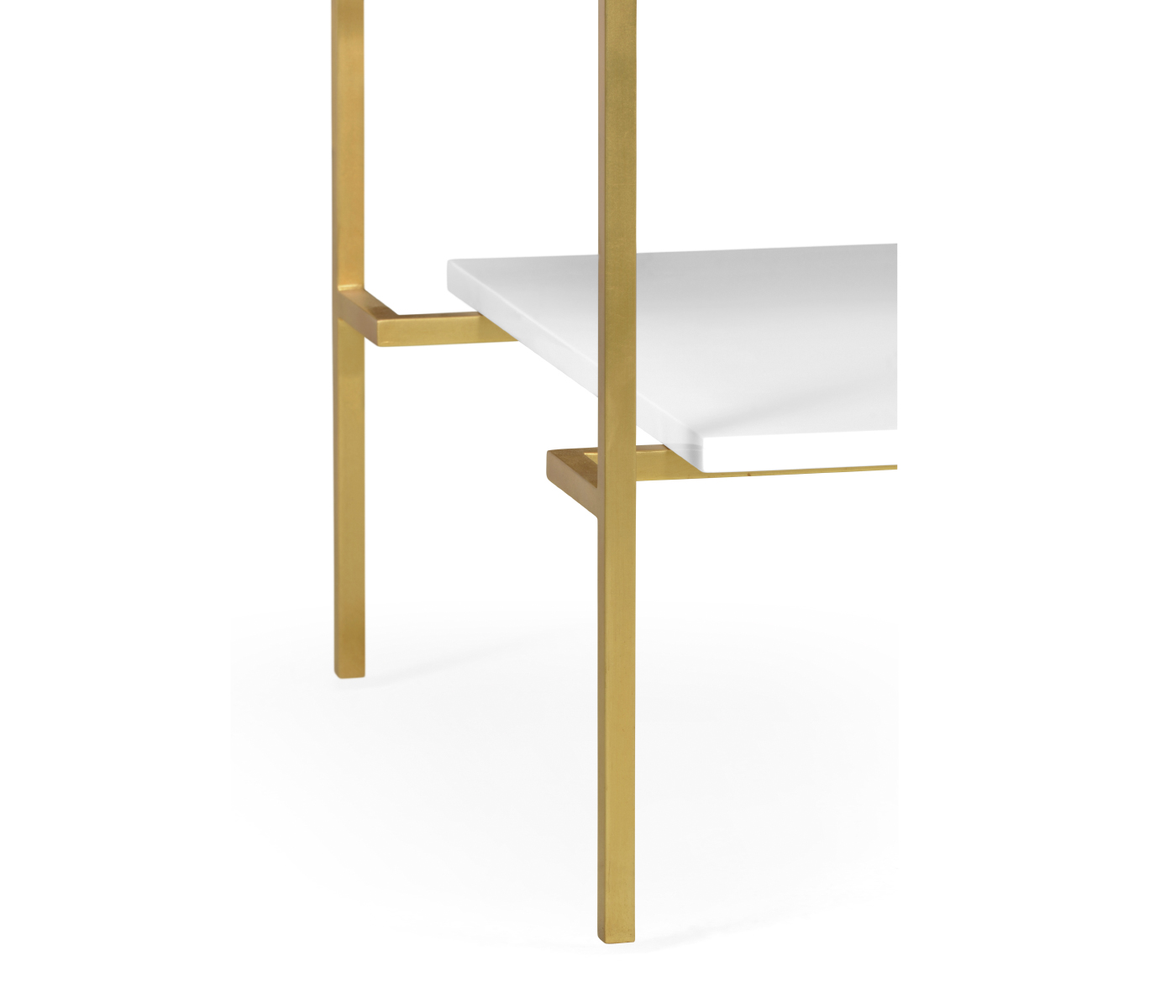 Gilded Iron Side Table in Biancaneve