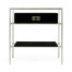 Silver Iron Side Table in Smoky Black
