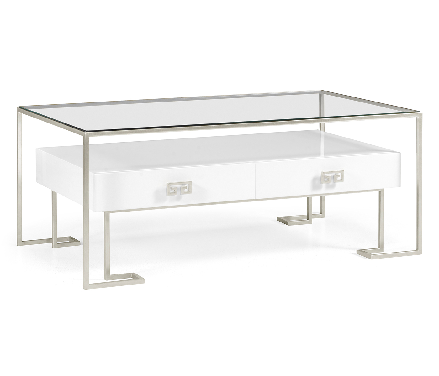 Silver Iron Coffee Table in Biancaneve