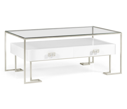 Silver Iron Coffee Table in Biancaneve