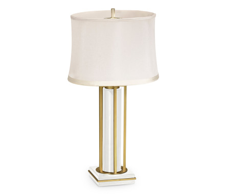 Gilded Iron Table Lamp in Biancaneve