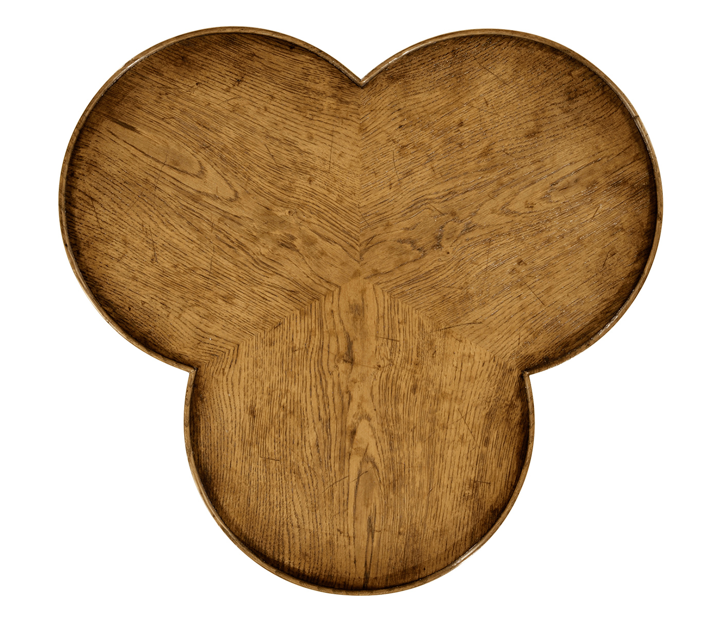 Trefoil Light Brown Chestnut Side Table