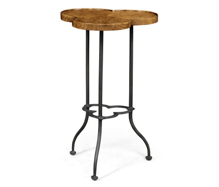 Trefoil Light Brown Chestnut Side Table