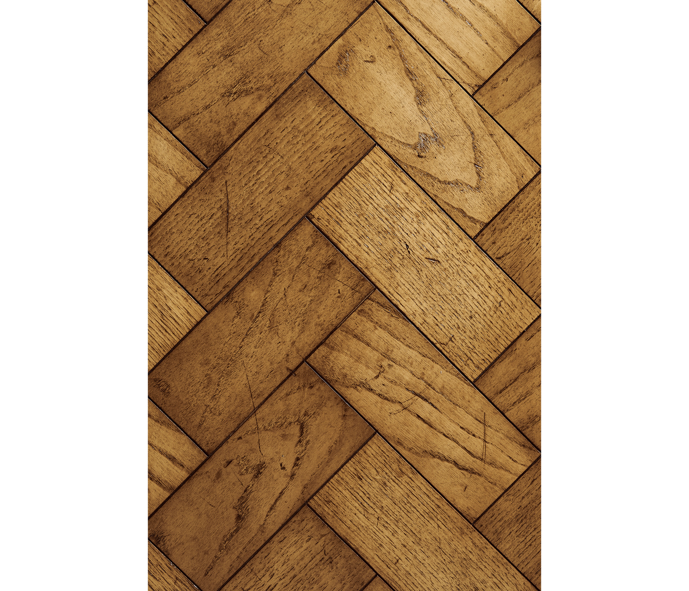 Rectangular Light Brown Chestnut Four-Door Cabinet