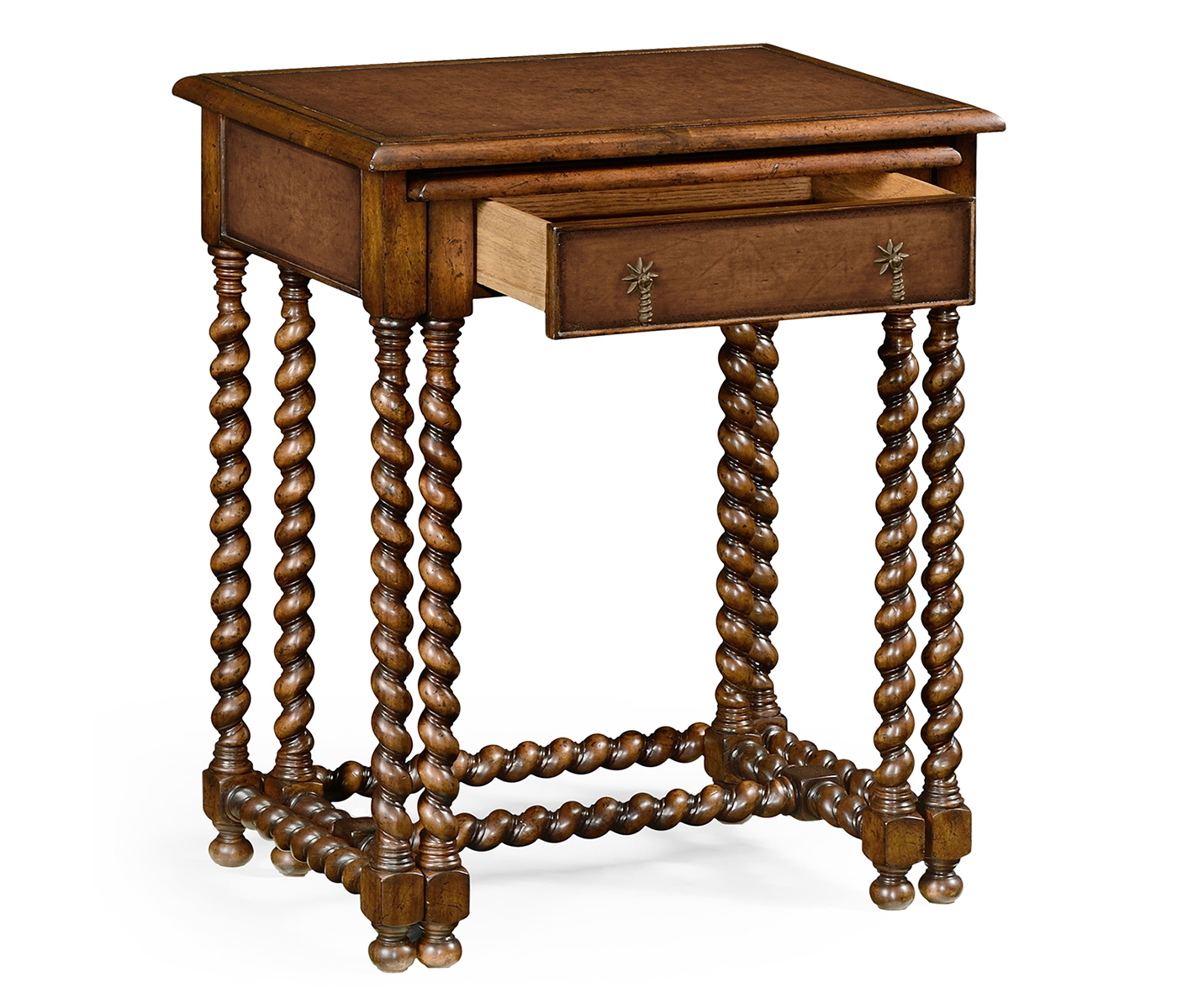 Pair of nesting walnut tables