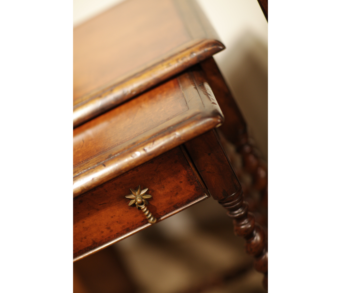Pair of nesting walnut tables