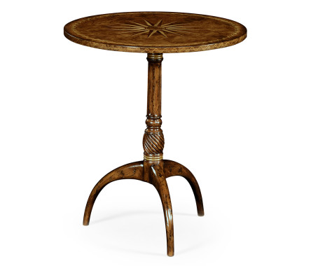 Small lamp table with starburst inlay