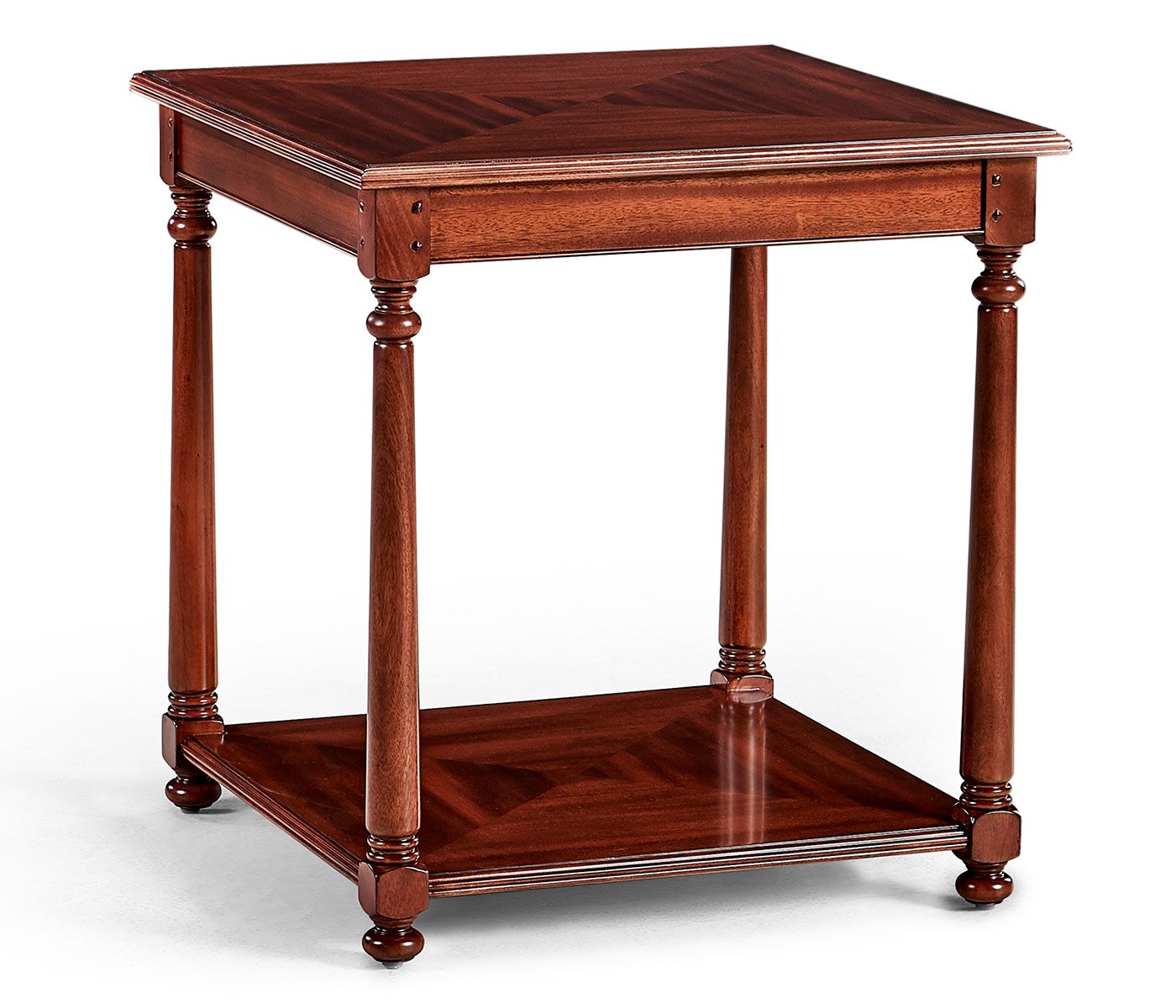 Oyster veneer square side table