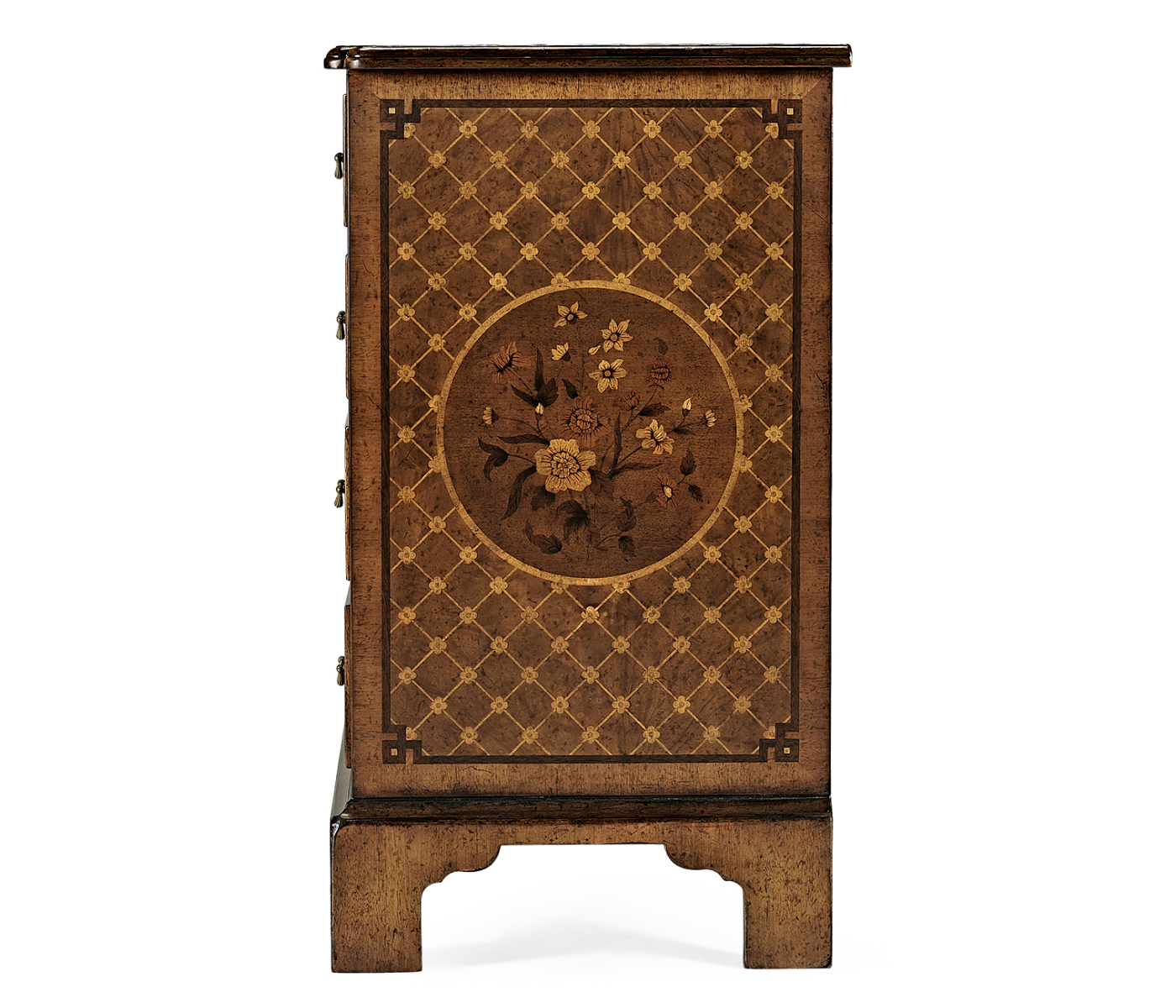 Windsor Floral Marquetry & Parquetry Small Chest of Drawers