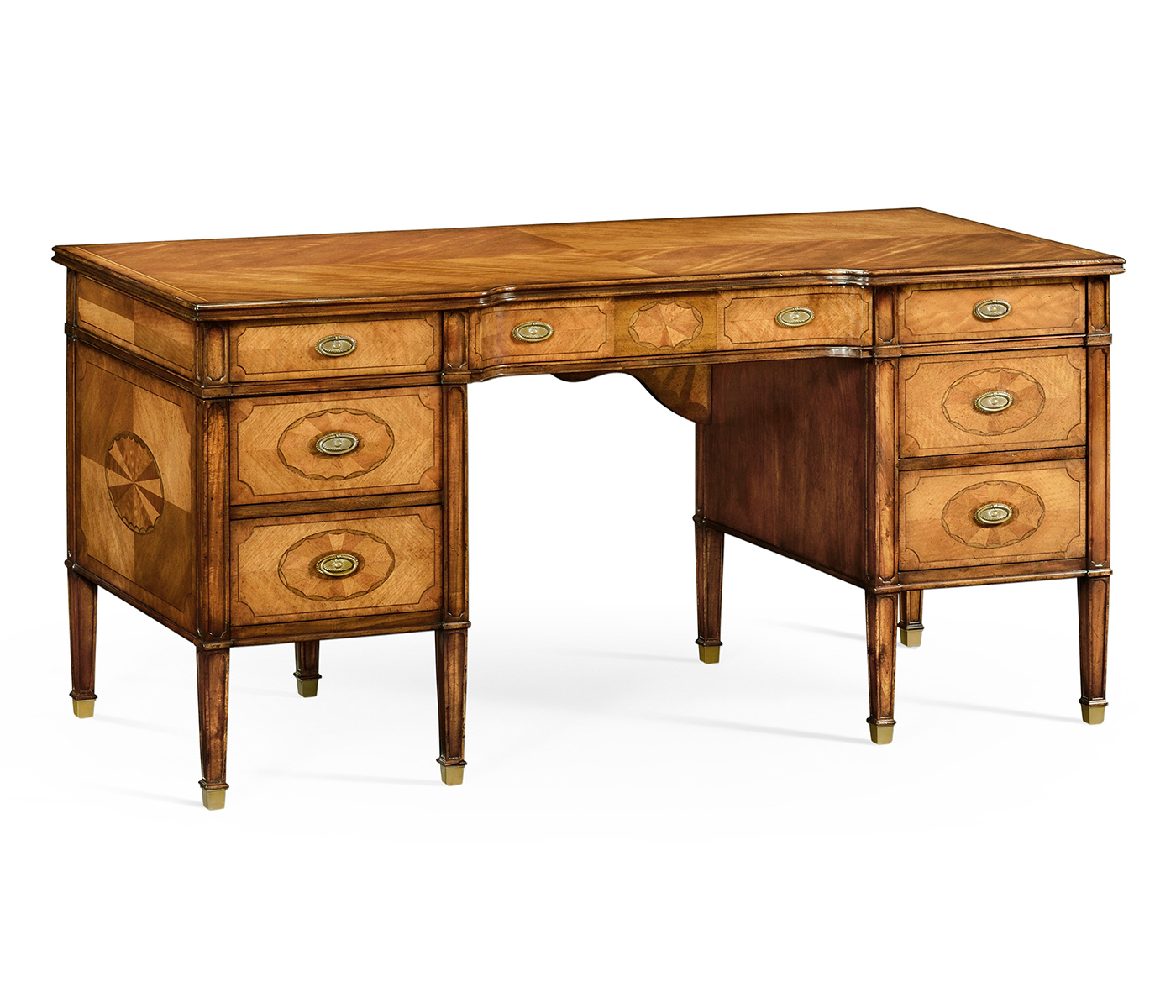 Sheraton satinwood pedesta Desk