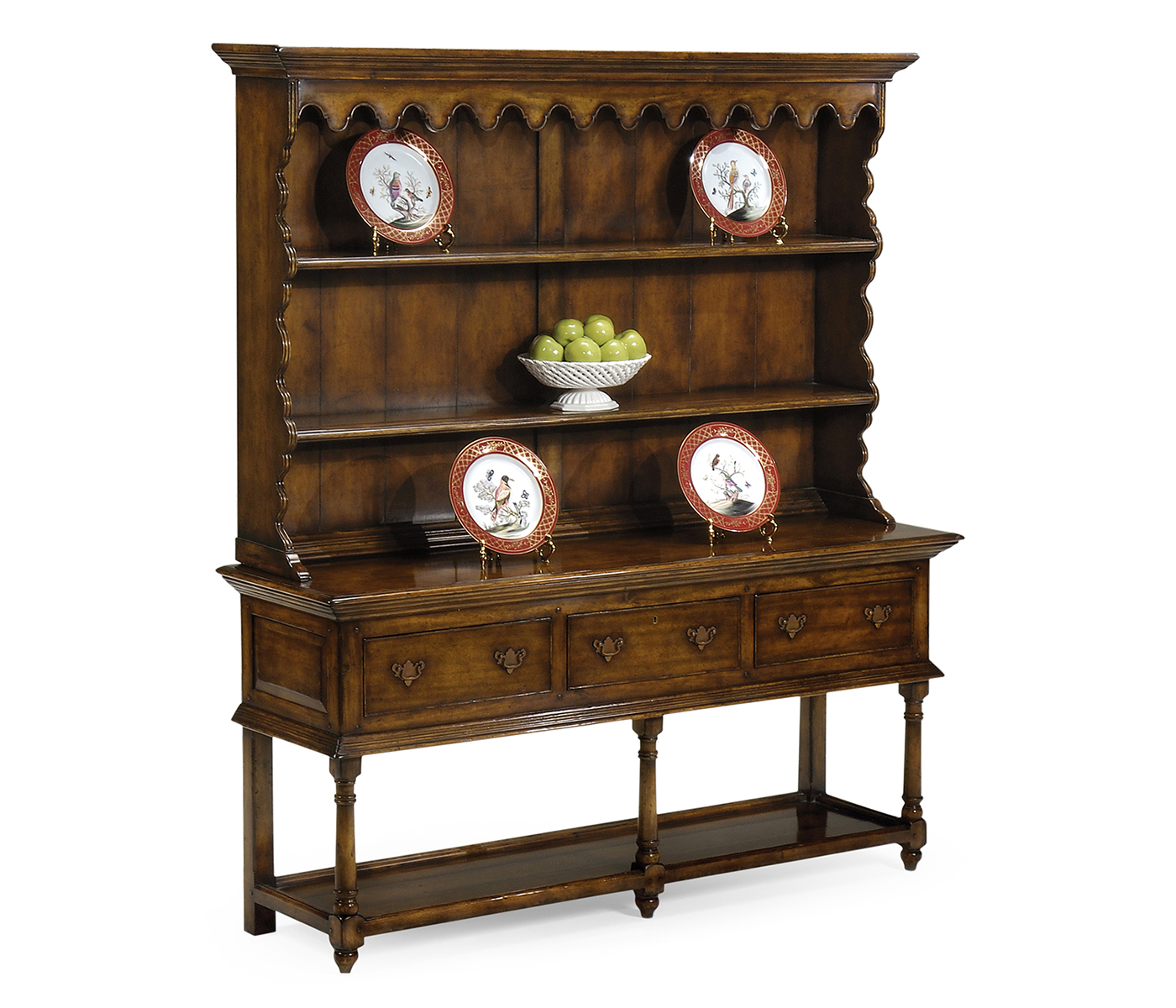 Country Walnut Open Welsh Dresser