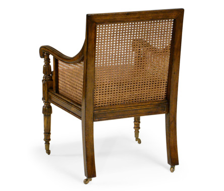 Walnut Caned Bergere Chair