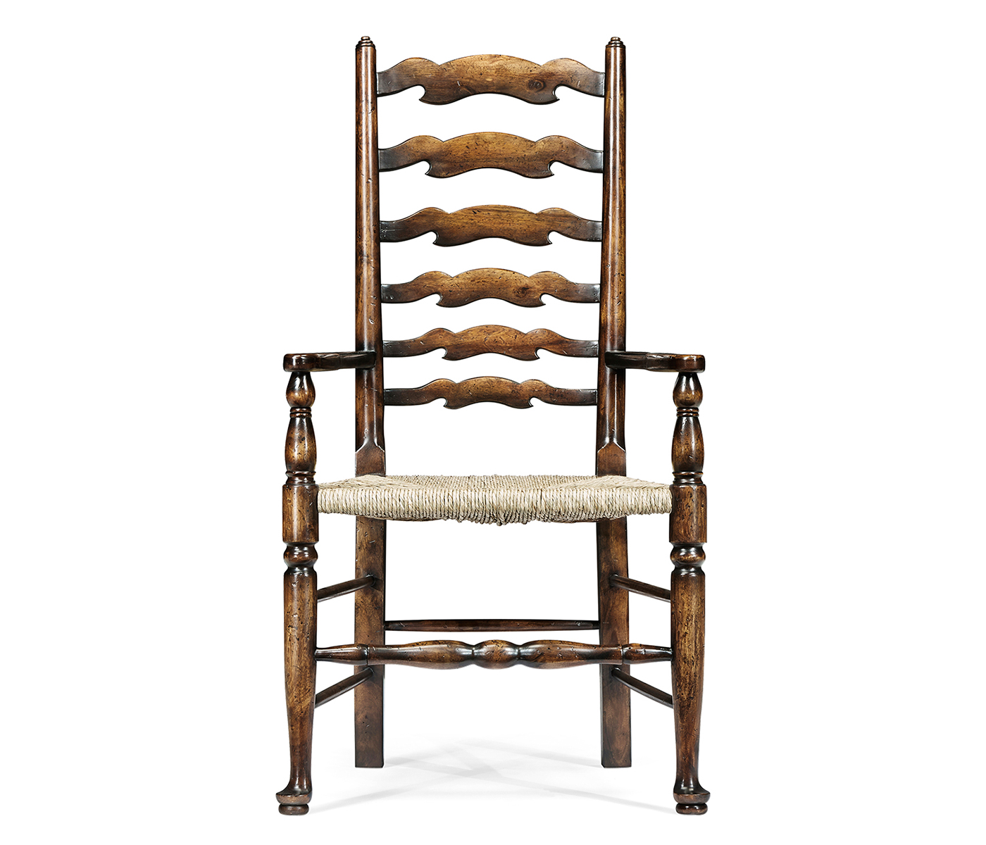 Casual Ladderback Golden Ale Dining Arm Chair