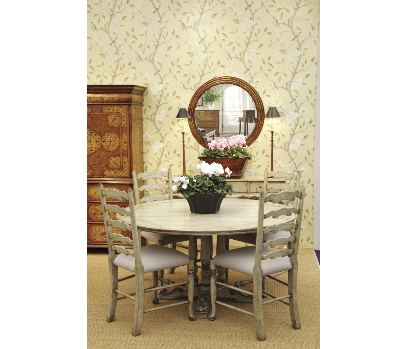 Traditional Ladderback Black Painted Dining Side Chair